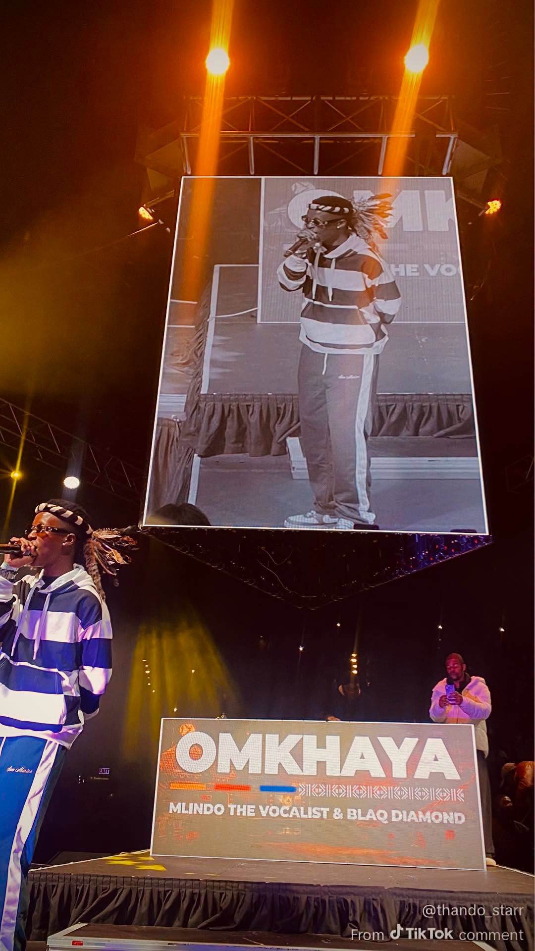 Sqiniseko SqinQ performing on the Omkhaya stage